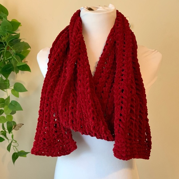 Rich Red Scarf - Picture 3 of 5